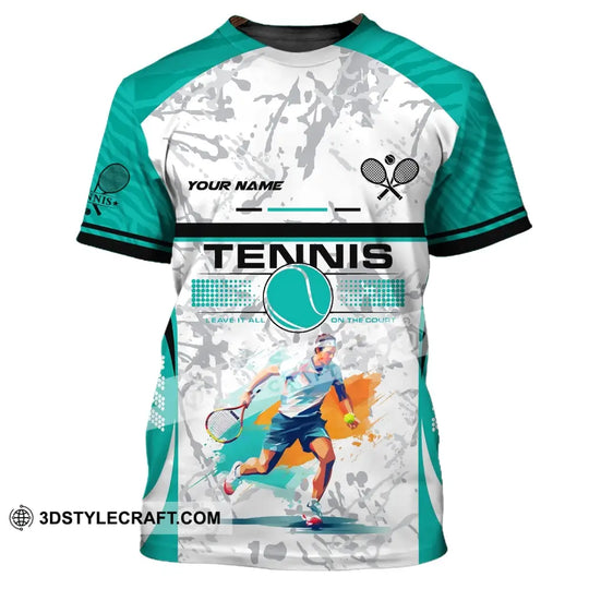 Man Shirt, Tennis Shirt, Leave It All On The Court, Tennis Club Shirt, Gift for Tennis Player, Tennis Gifts style option 2