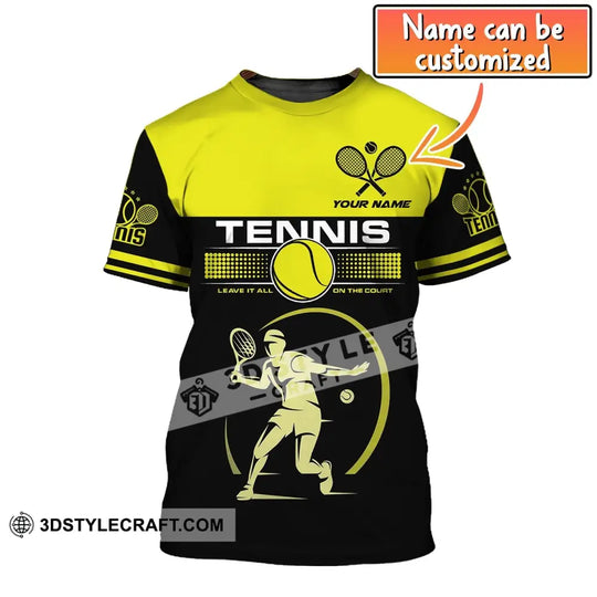 Man Shirt, Tennis Shirt, Leave It All On The Court, Gift for Tennis Player, Tennis Club Shirt, Tennis Gifts style option 1