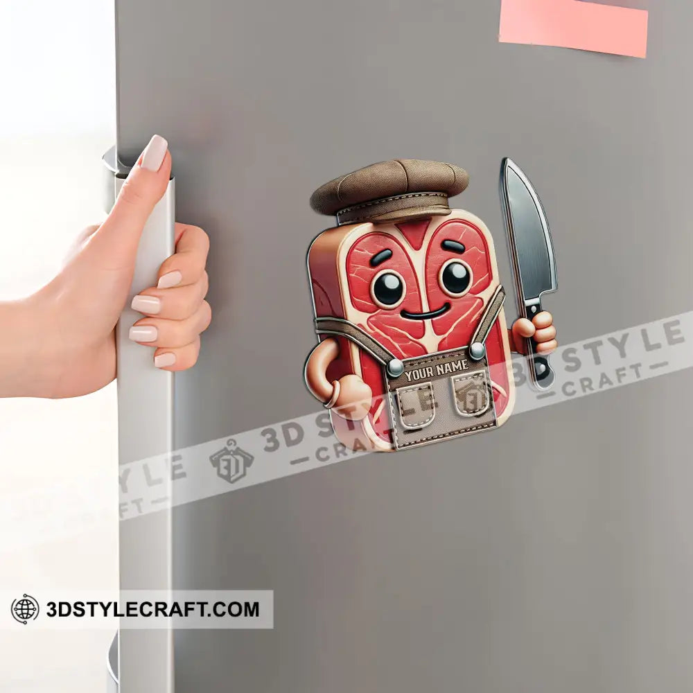 Meaty Custom Name - Personalized Fridge Magnet