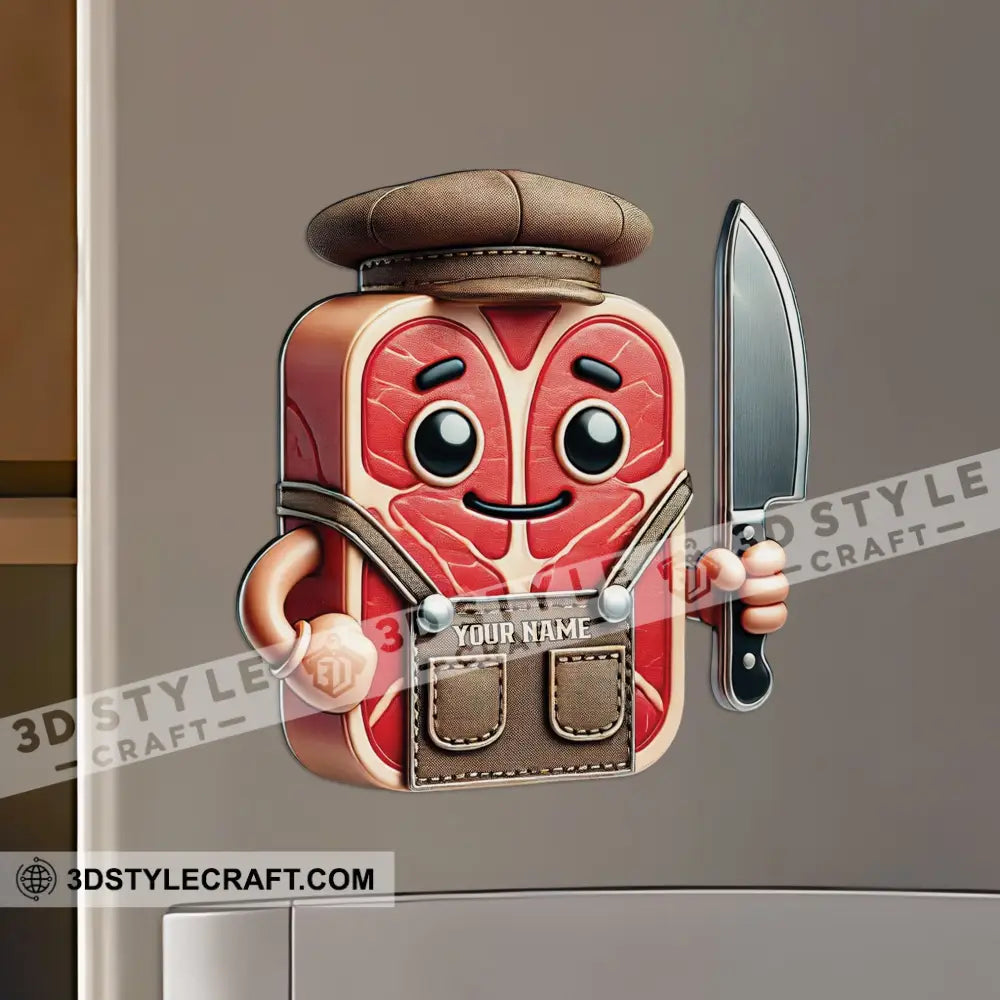 Meaty Custom Name - Personalized Fridge Magnet