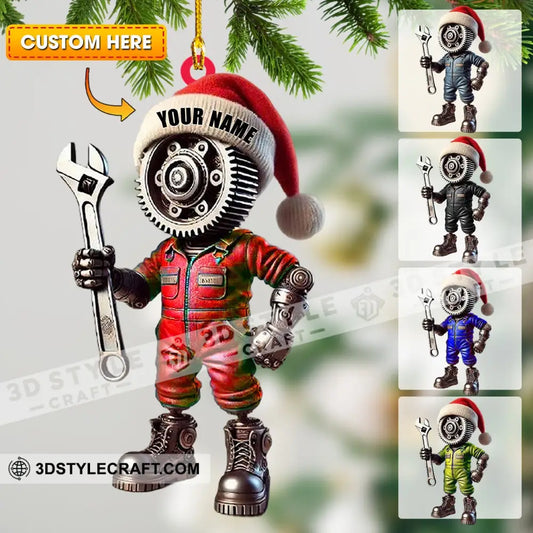 Mechanic Home Decor Christmas Ornament Personalized Ornament 3.54’’ / 1 Ornament Ornament