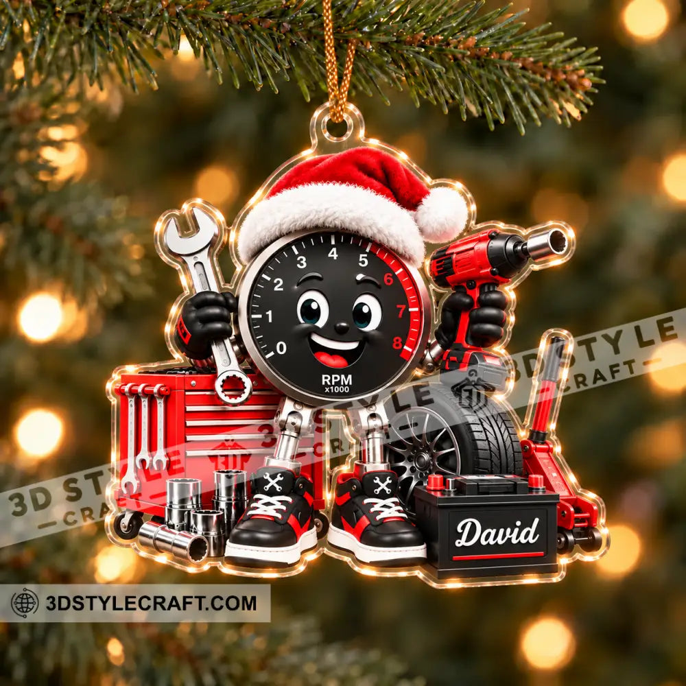 Mechanic Home Decor Christmas Ornament Personalized Ornament - 3.54’’ / 1 Ornament - Ornament