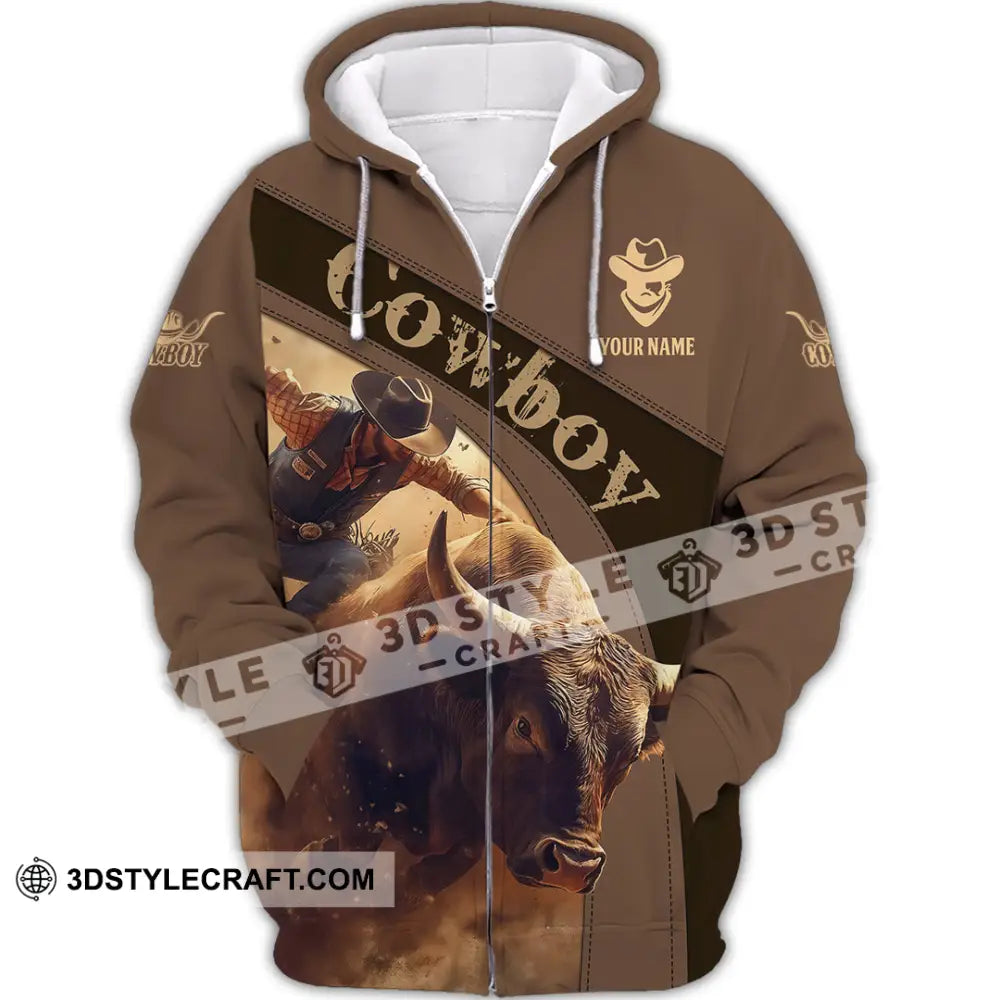 Men Shirt - Custom Cowboy Shirt - Zipper Hoodie / S - T-shirt