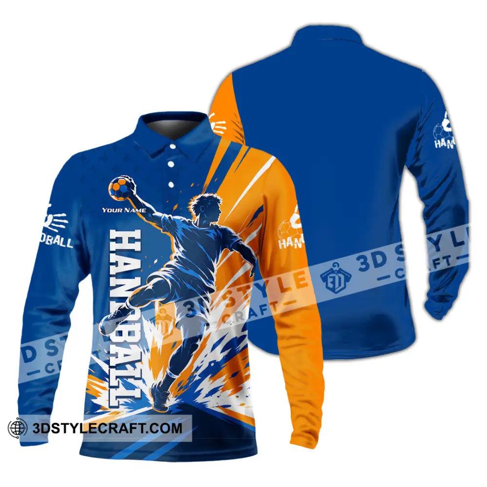 Men Shirt - Custom Handball Shirt - Long Sleeve Polo / S - T-shirt