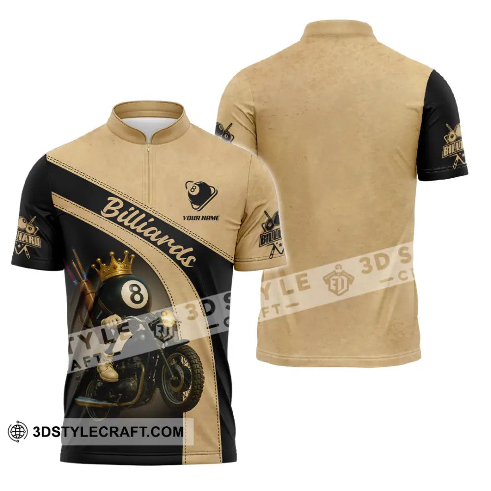 Men Shirt - Custom Kings Of Billiards Shirt Zipper Polo Shirt / S T-shirt