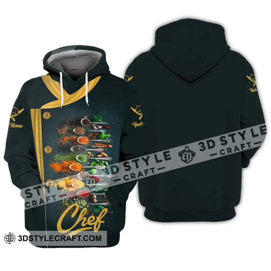Men Shirt - Custom Name Shirt - Chef Shirt With Cooking Spices style option 3