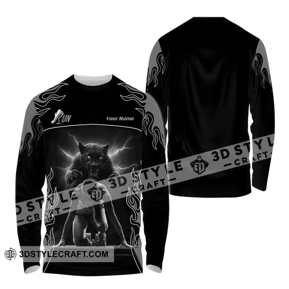 Men Shirt - Custom Ready To Run Love Running Shirt Long Sleeve Shirt / S T-shirt