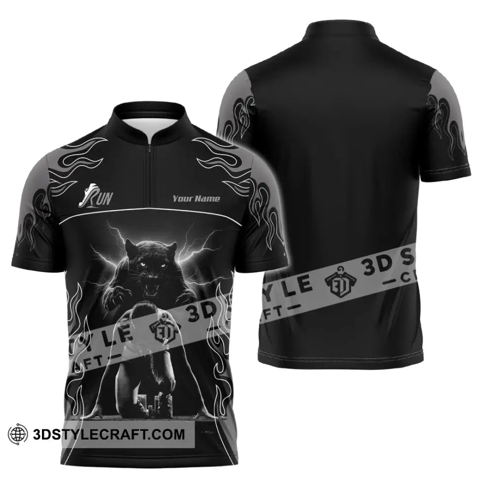 Men Shirt - Custom Ready To Run Love Running Shirt Zipper Polo Shirt / S T-shirt