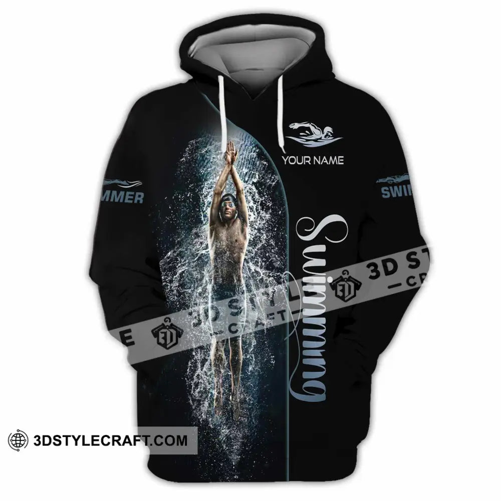 Men Shirt - Custom Swimming Swim Lover Shirt Hoodie / S T-shirt