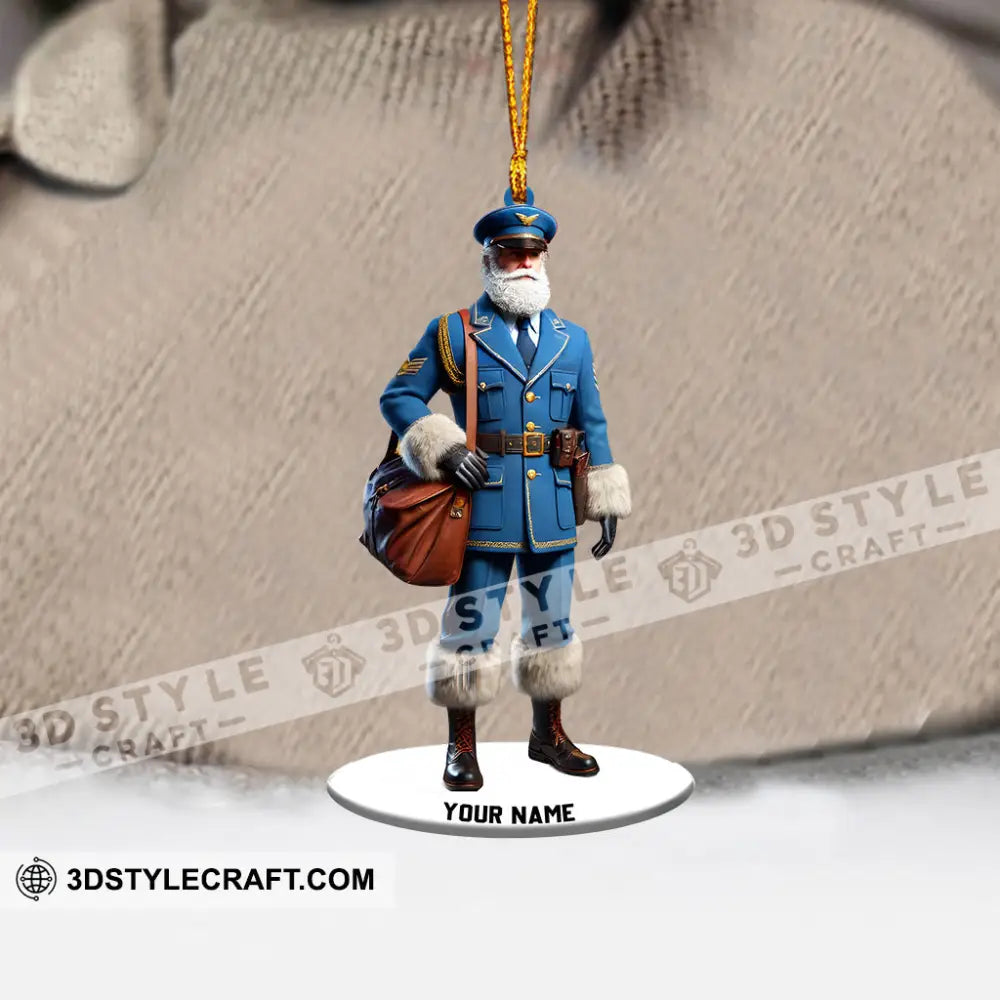 Merry Christmas Santa Captain Home Decor Ornament Personalized 3.54’’ / 1