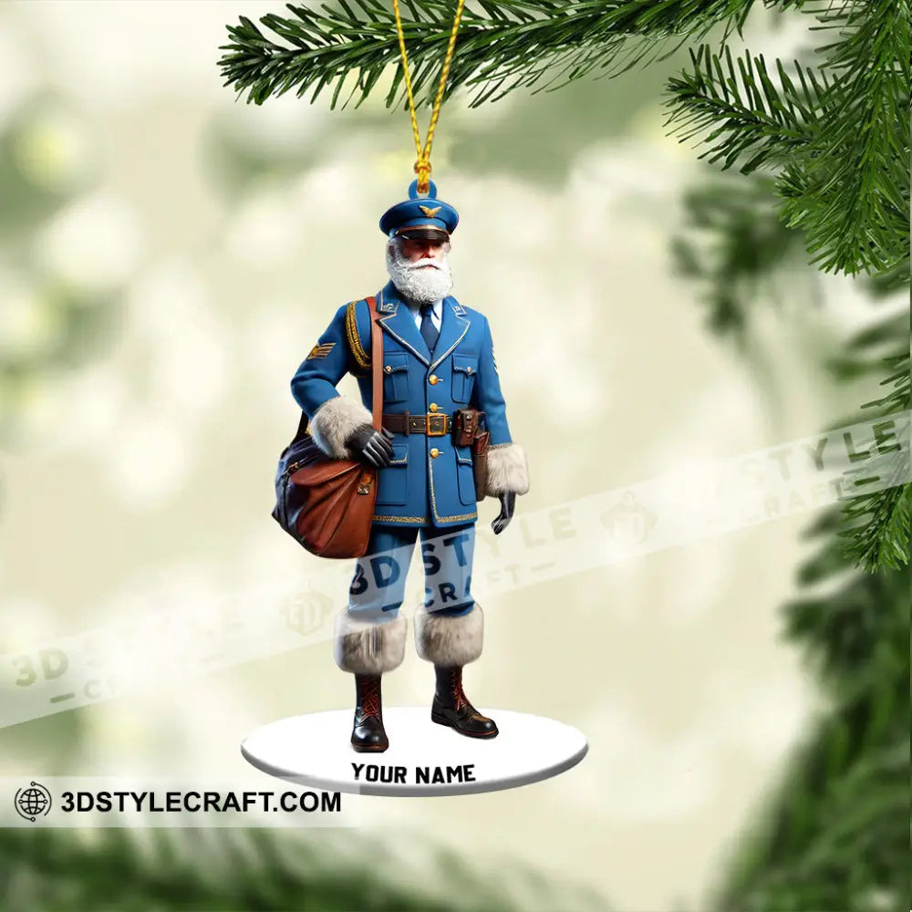 Merry Christmas Santa Captain Home Decor Ornament Personalized