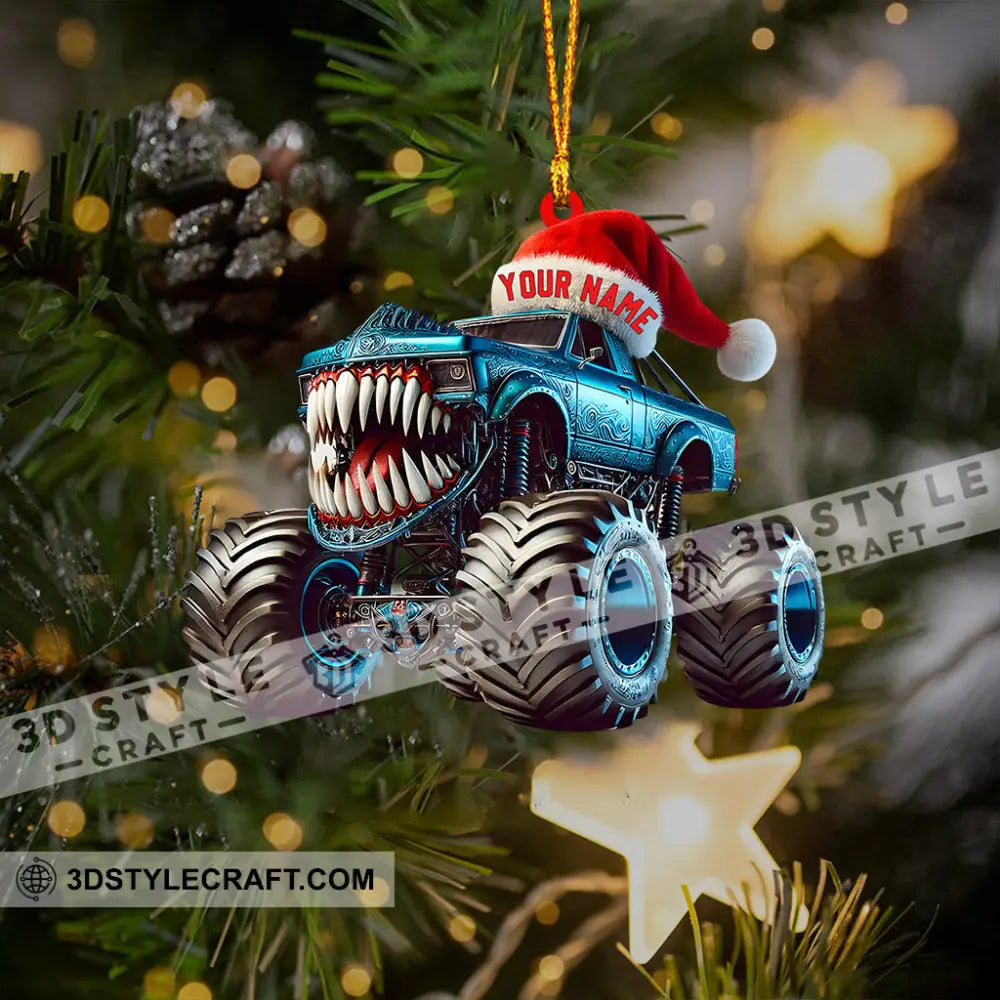Monster Truck Home Decor Christmas Ornament Personalized