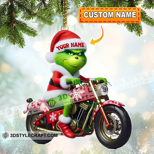 Motorbike Lover ELF Home Decor Christmas Ornament Personalized Ornament 3.54’’ / 1 Ornament Ornament