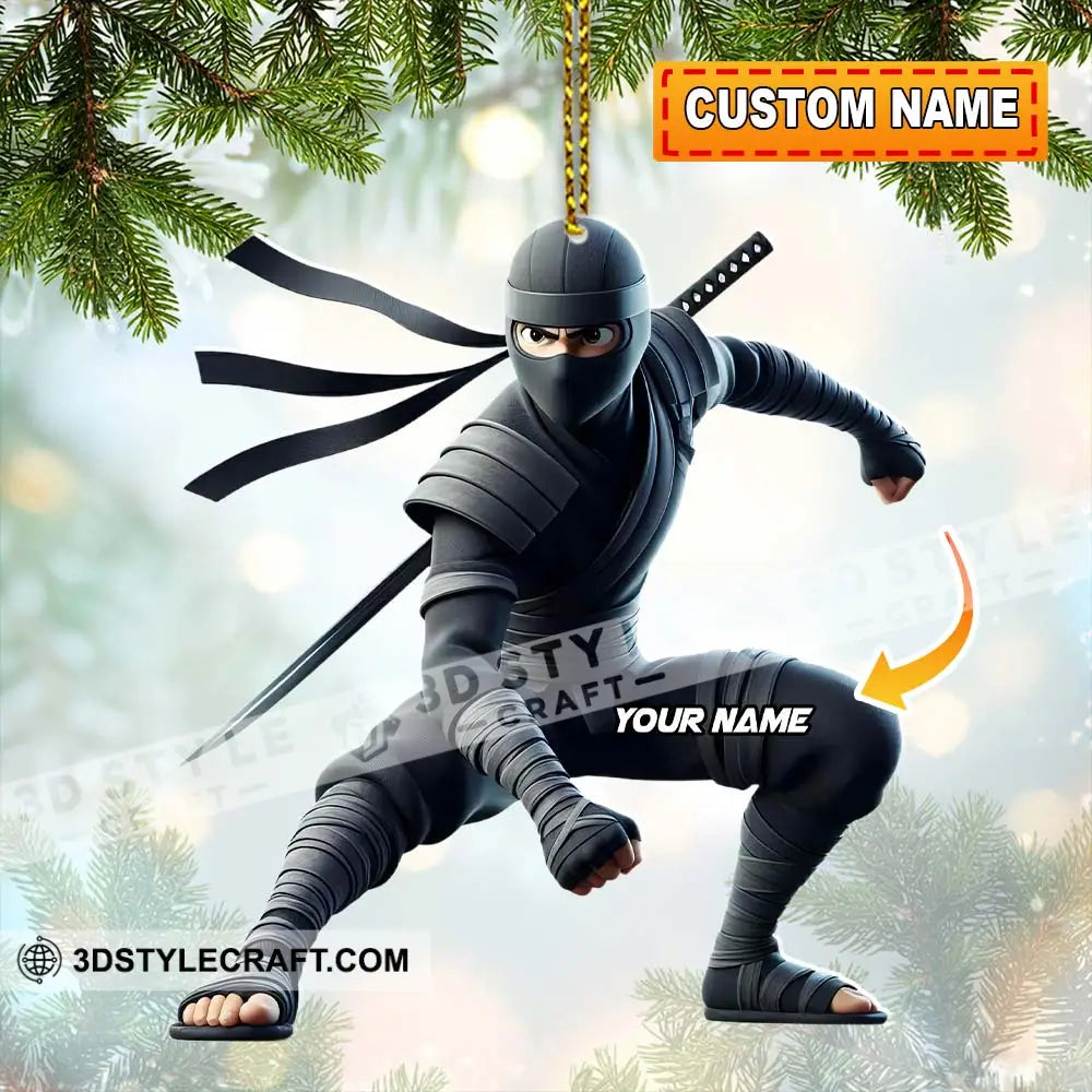 Ninja Home Decor Christmas Ornament Personalized Ornament 3.54’’ / 1 Ornament Ornament