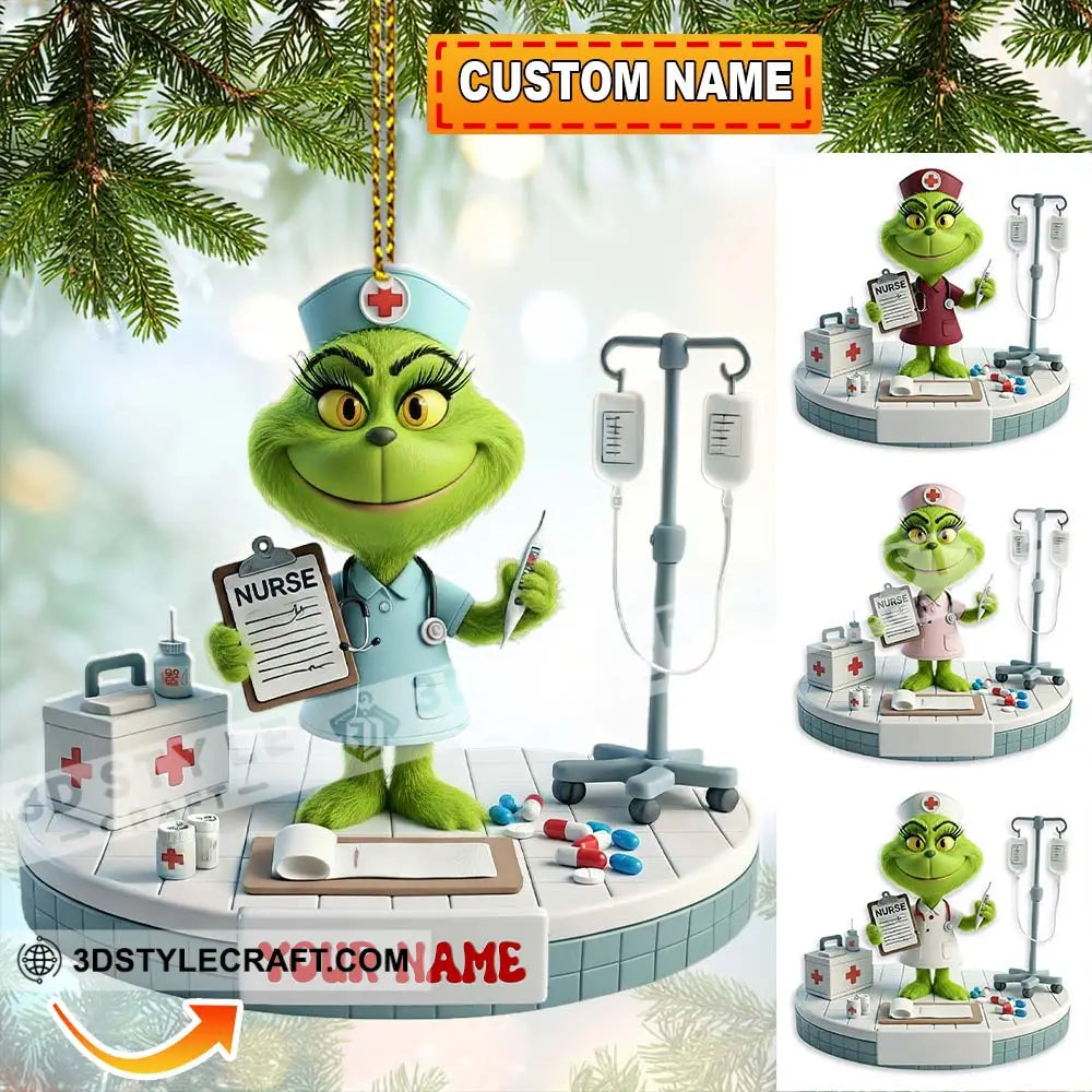 Nurse Christmas Home Decor Christmas Ornament Personalized Ornament 3.54’’ / 1 Ornament Ornament