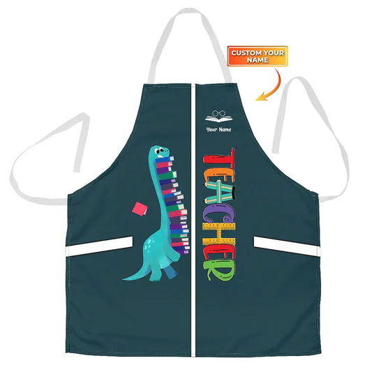 Personalized Apron Teacher Joymuu Cooking Apparel Chef