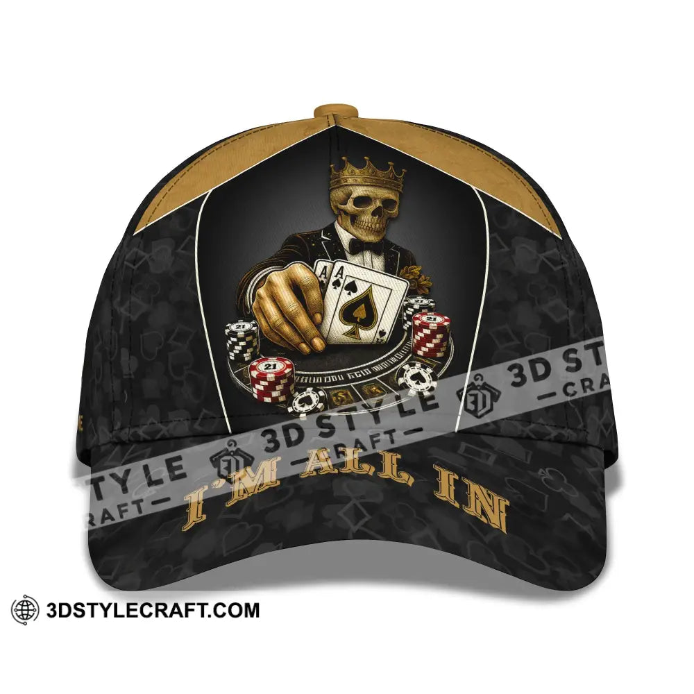 Personalized Cap Customized Classic Cap Poker Lover Cap I’m All In CLASSIC CAP / UNIVERSAL FIT Cap