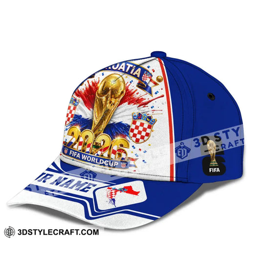 Personalized Cap, Customized Croatia World Cup 2026 Classic Cap style option 4