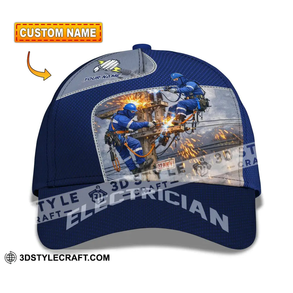 Personalized Cap Customized Electrician Classic Cap - CLASSIC CAP / UNIVERSAL FIT - Cap