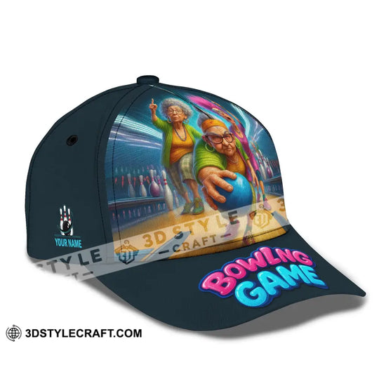 Personalized Cap, Customized Funny Bowling Game Classic Cap style option 3