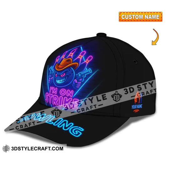 Personalized Cap, Customized  I Am On Strike Ne-on Classic Cap style option 1