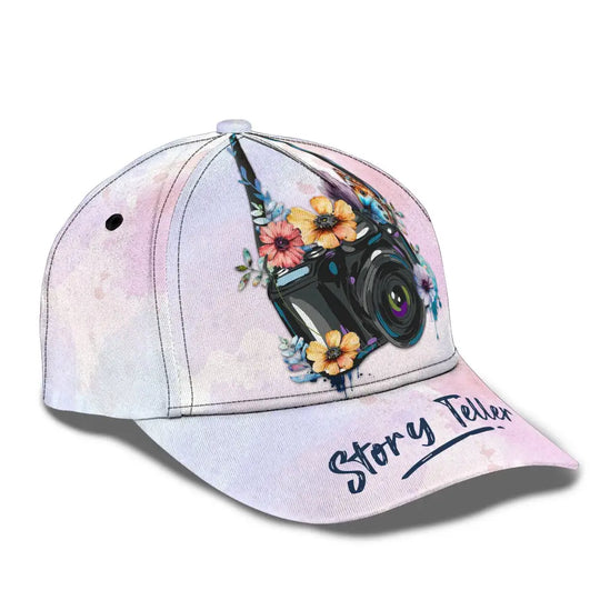 Photographer Classic Cap, Story Teller, Photographer Hat style option 3