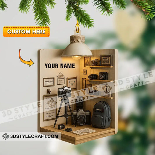 Photographer Corner Home Decor Christmas Ornament Personalized Ornament 3.54’’ / 1 Ornament Ornament
