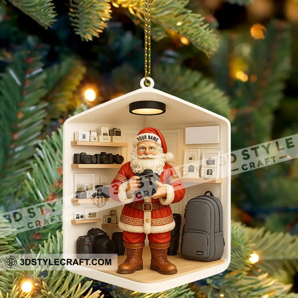 Photographer Santa Corner Home Decor Christmas Ornament Personalized Ornament Ornament