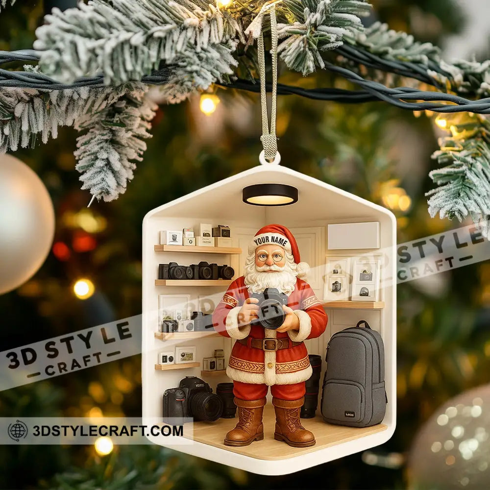 Photographer Santa Corner Home Decor Christmas Ornament Personalized Ornament Ornament