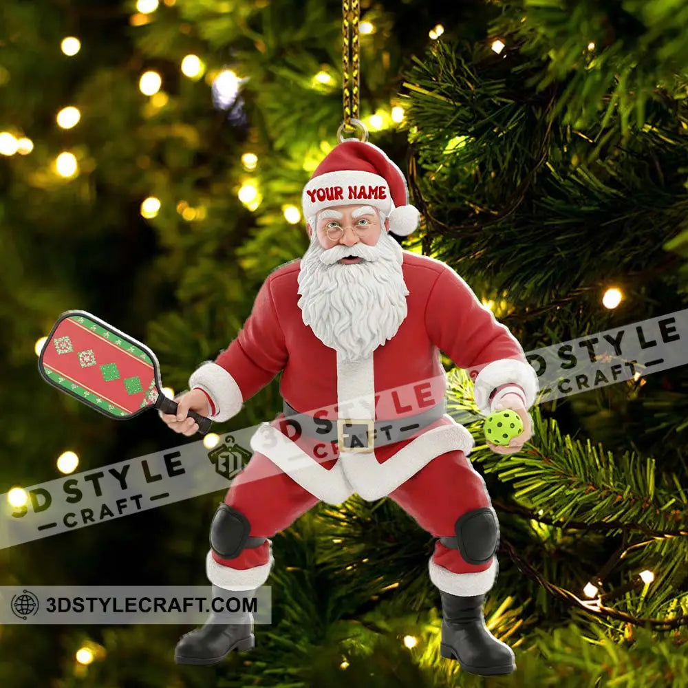 Pickle Ball Santa Home Decor Christmas Ornament Personalized Ornament Ornament