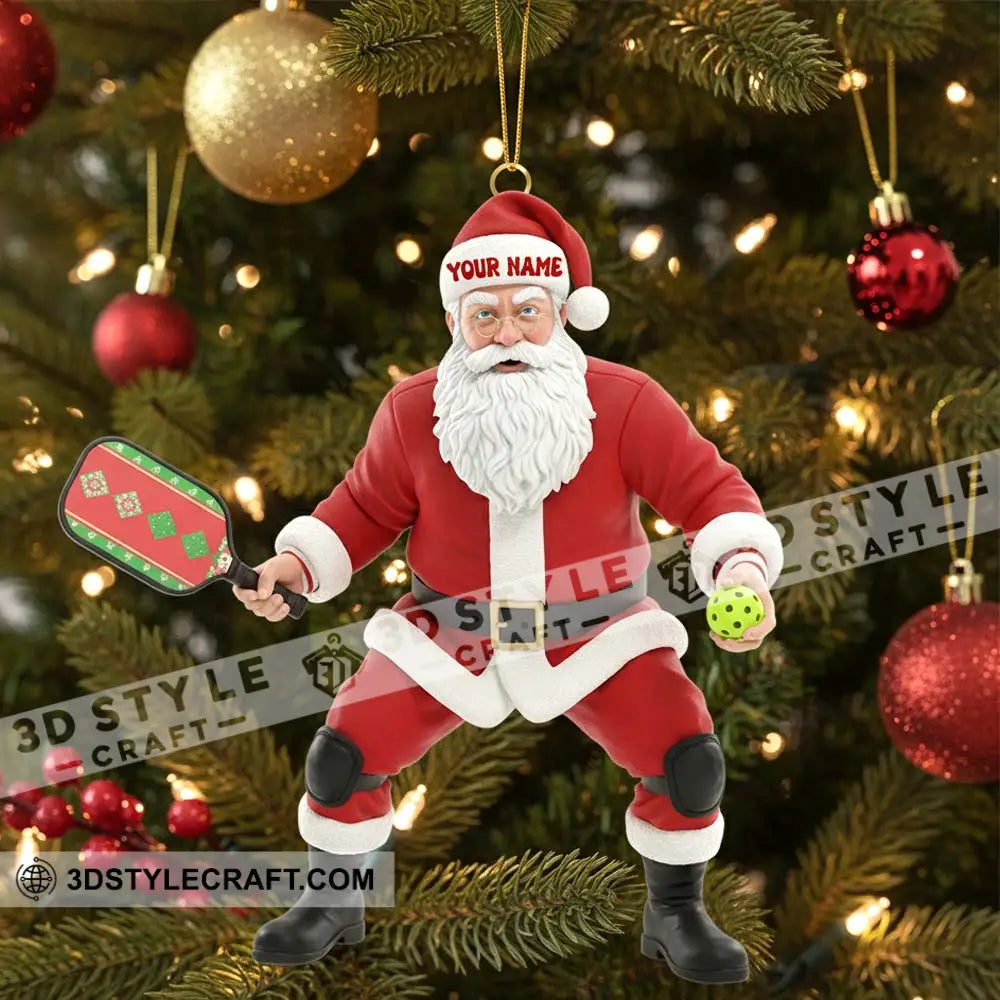Pickle Ball Santa Home Decor Christmas Ornament Personalized Ornament Ornament