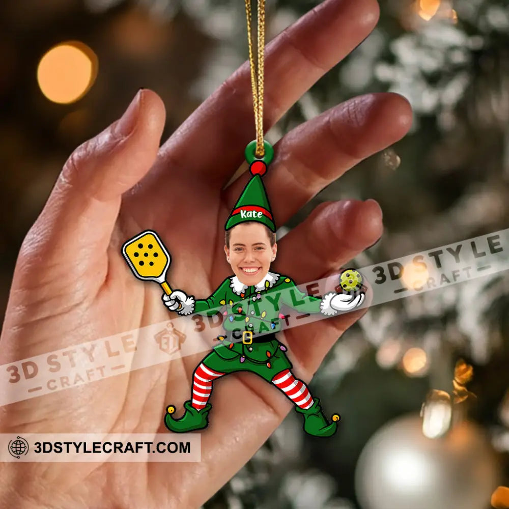 Pickleball ELF Christmas Home Decor Christmas Ornament Personalized Ornament Ornament