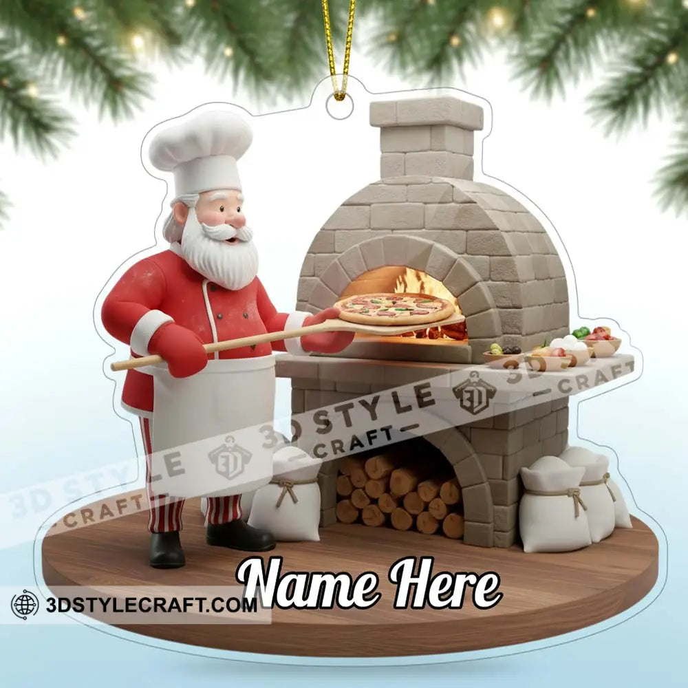 Pizza Chef Home Decor Christmas Ornament Personalized Ornament Ornament