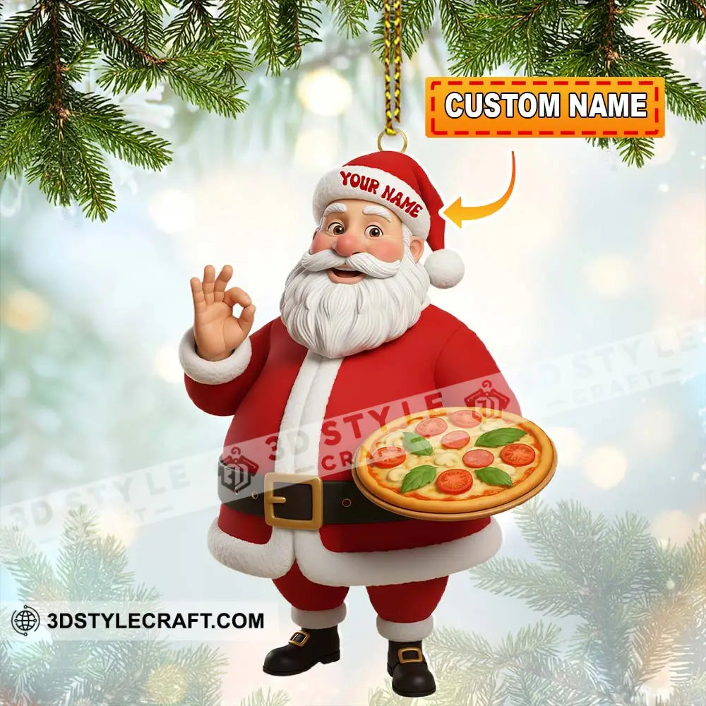 Pizza Chef Santa Home Decor Christmas Ornament Personalized Ornament Ornament