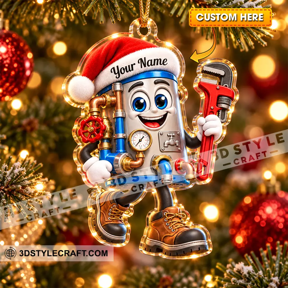 Plumber Home Decor Christmas Ornament Personalized Ornament - 3.54’’ / 1 Ornament - Ornament
