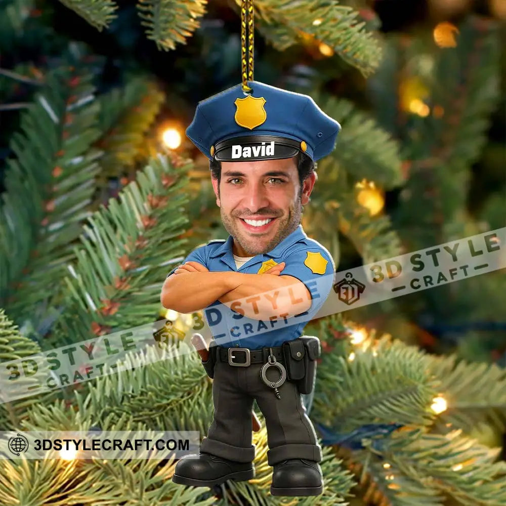 Police Home Decor Christmas Ornament Personalized Ornament Ornament