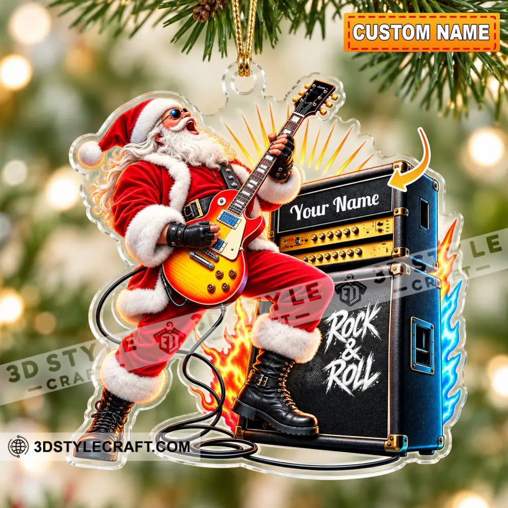Rock And Roll Home Decor Christmas Ornament Personalized Ornament - 3.54’’ / 1 Ornament - Ornament