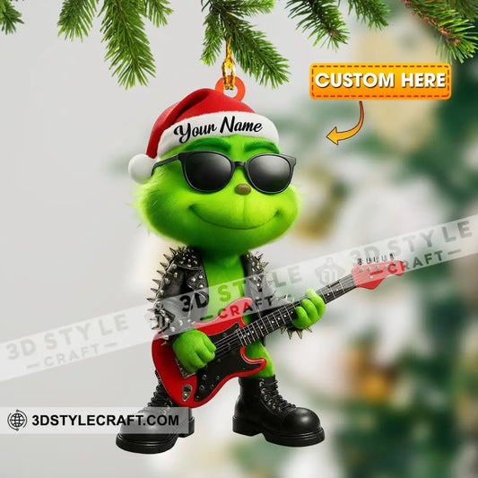 Rock Star Home Decor Christmas Ornament Personalized Ornament 3.54’’ / 1 Ornament Ornament