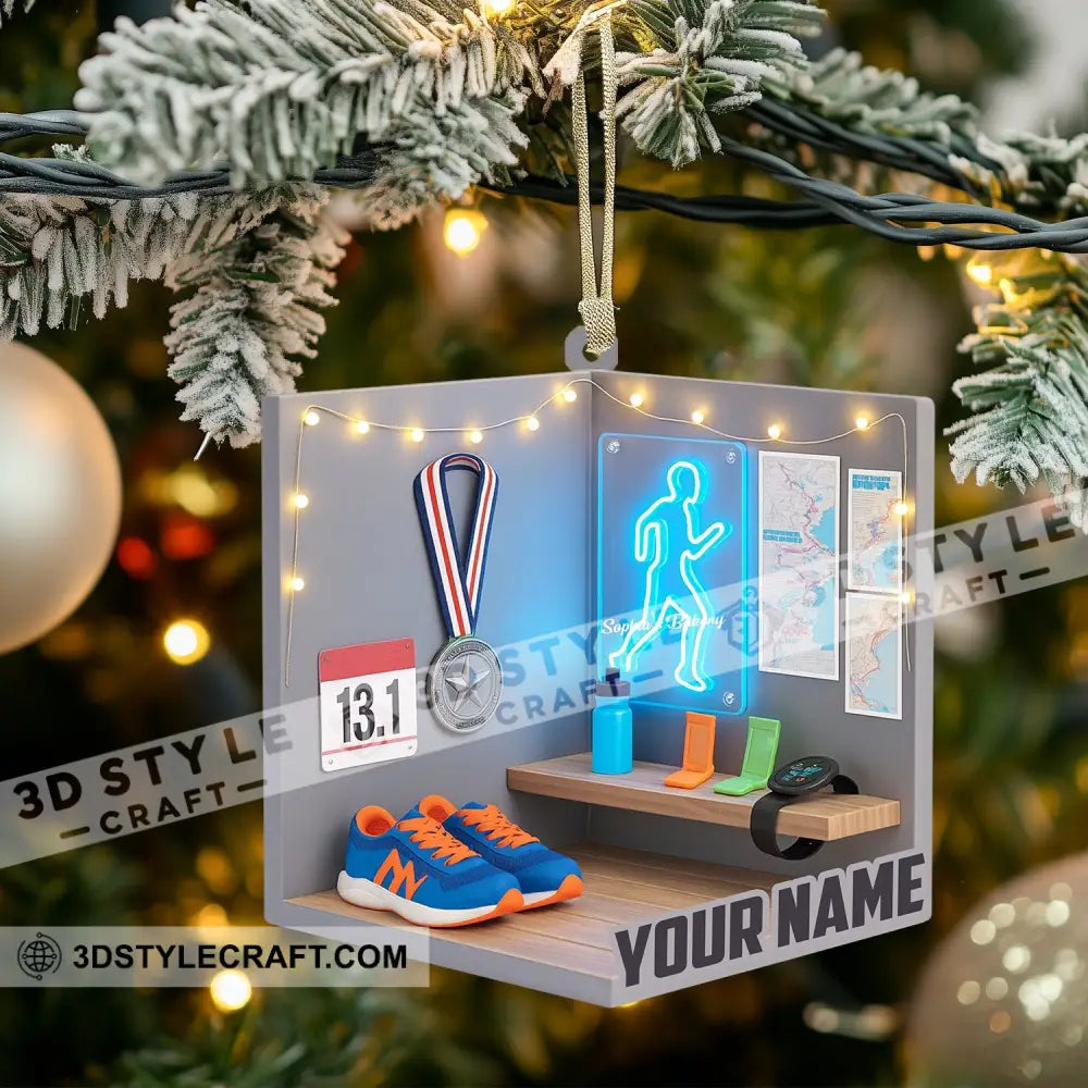 Running Home Decor Christmas Ornament Personalized Ornament Ornament