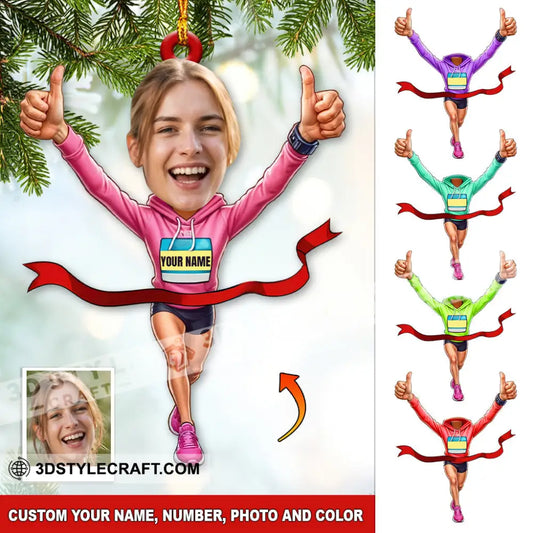 Running Lover Home Decor Christmas Ornament Personalized Ornament 3.54’’ / 1 Ornament Ornament