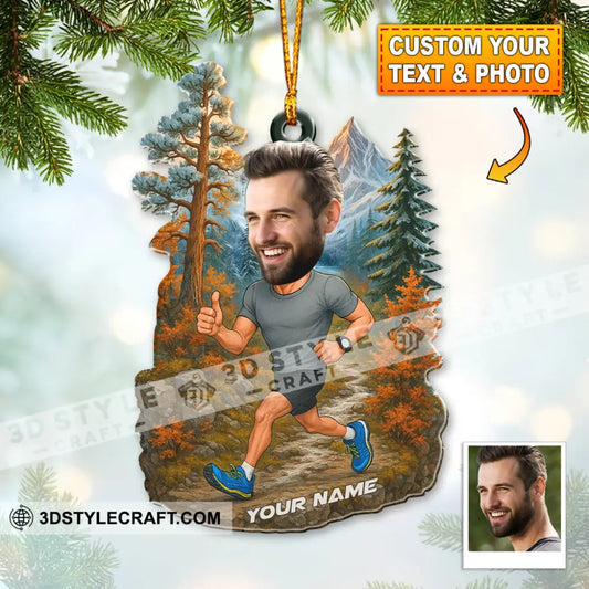 Running Lover Home Decor Christmas Ornament Personalized Ornament 3.54’’ / 1 Ornament Ornament