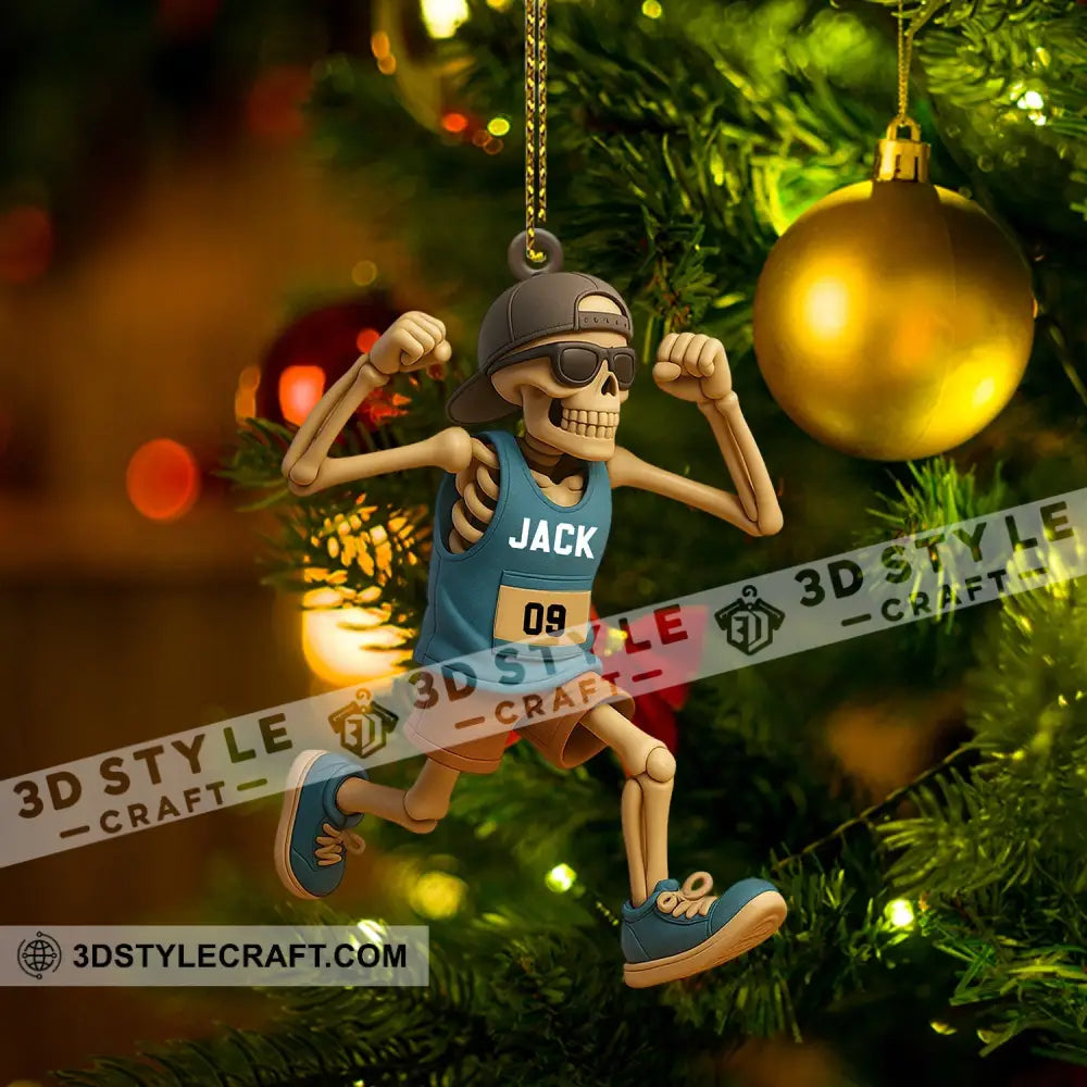 Running Men Home Decor Christmas Ornament Personalized Ornament Ornament