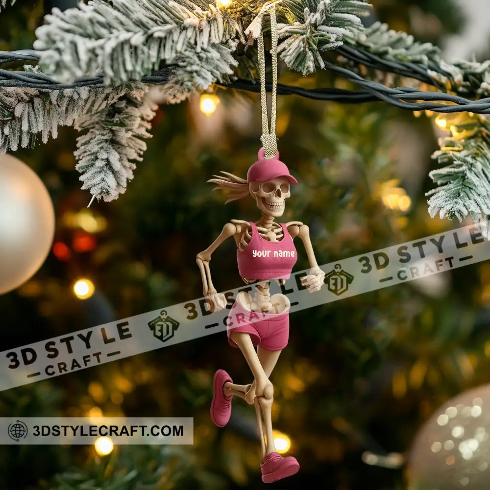 Running Women Home Decor Christmas Ornament Personalized Ornament Ornament