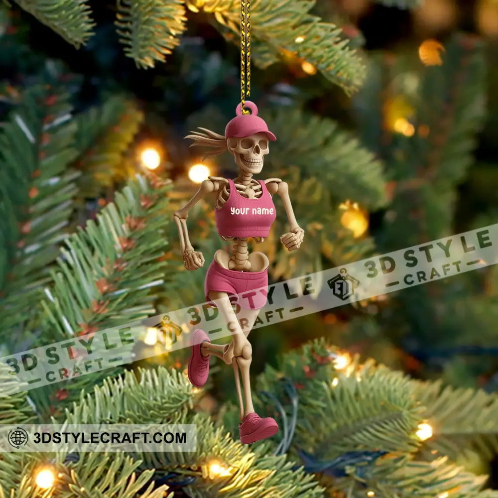 Running Women Home Decor Christmas Ornament Personalized Ornament Ornament