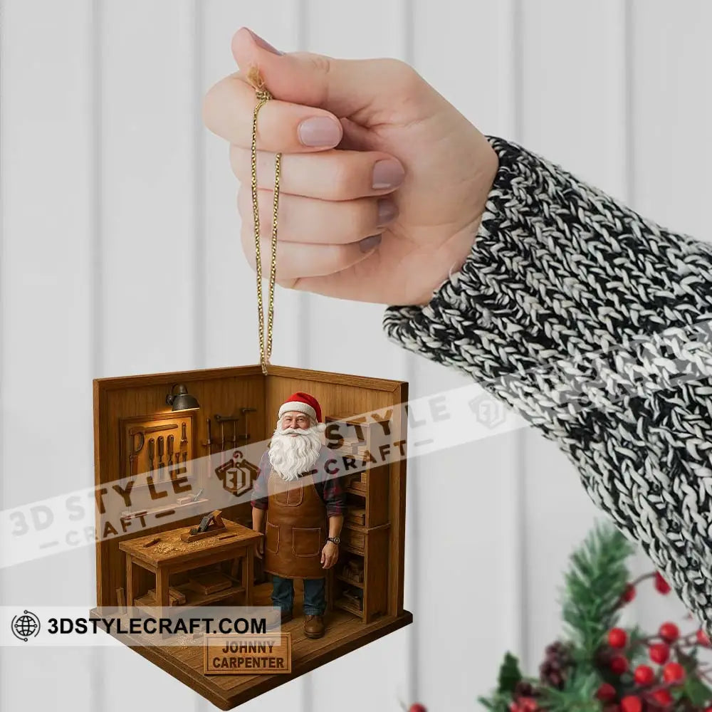 Santa Carpenter Home Decor Christmas Ornament Personalized Ornament Ornament