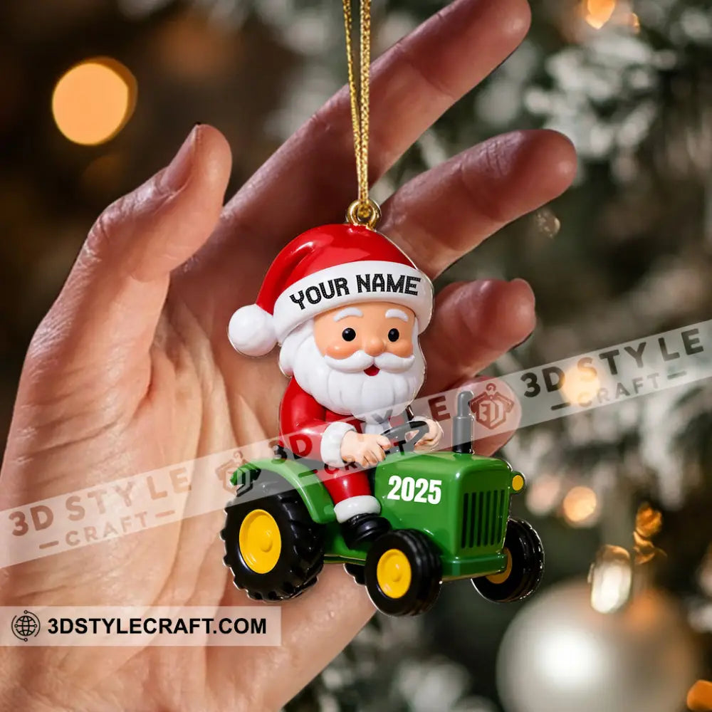 Santa Coming Home Decor Christmas Ornament Personalized Ornament Ornament