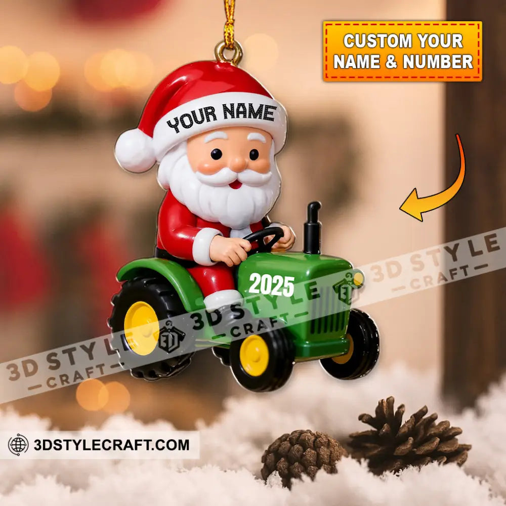 Santa Coming Home Decor Christmas Ornament Personalized Ornament 3.54’’ / 1 Ornament Ornament