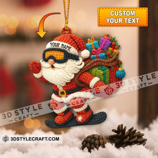 Santa Coming Home Decor Christmas Ornament Personalized Ornament 3.54’’ / 1 Ornament Ornament
