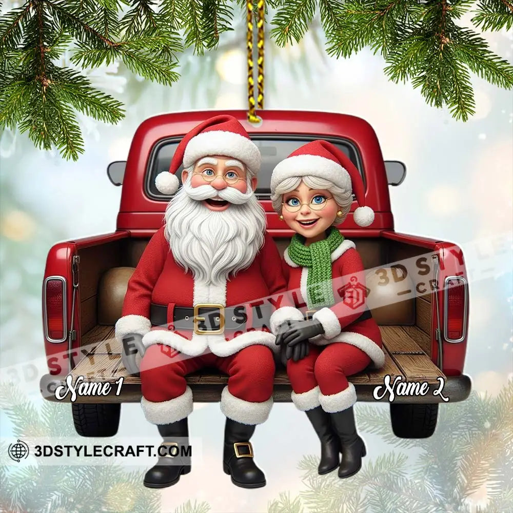 Santa Couple Home Decor Christmas Ornament Personalized Ornament Ornament