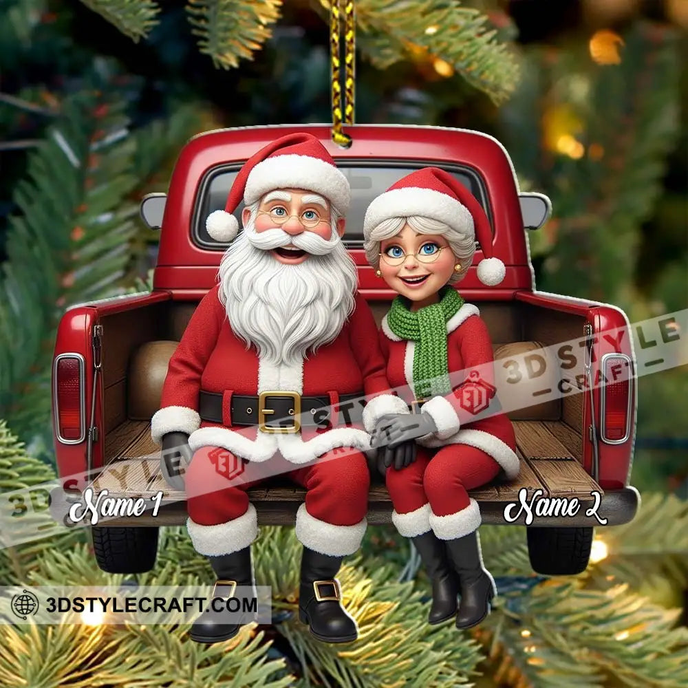 Santa Couple Home Decor Christmas Ornament Personalized Ornament Ornament